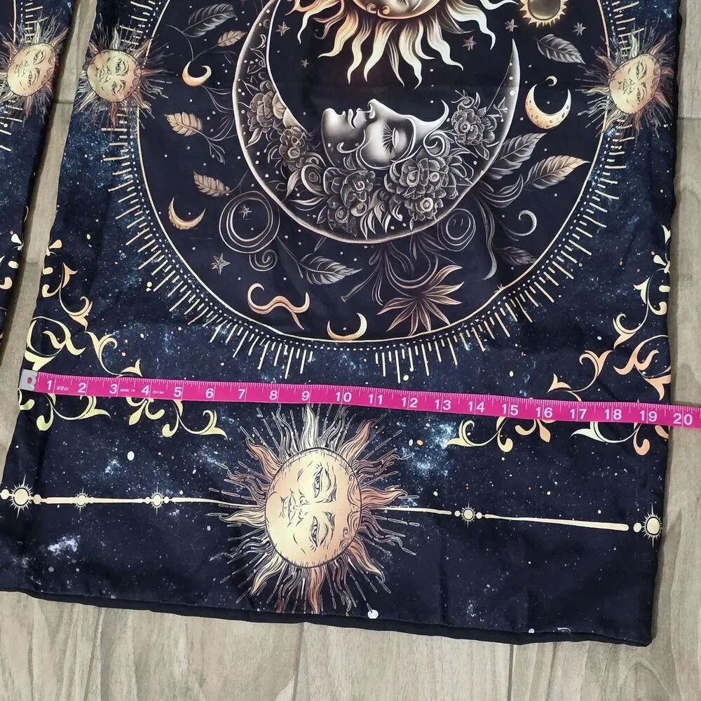 Pair King Pillowcases Celestial Sun Moon Y2K Astrology Boho Gothic Set of 2